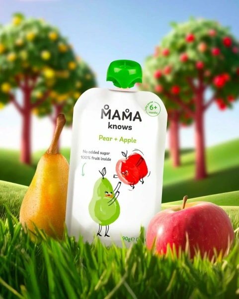 MAMA knows груша- яблоко 90гр